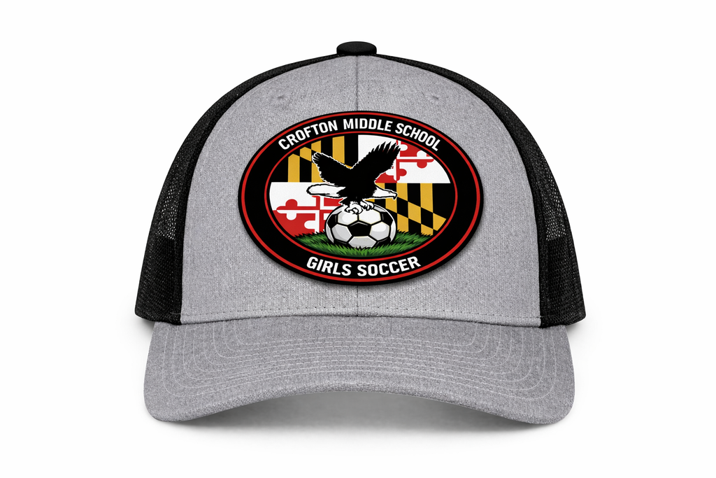 Heather Grey and Black Trucker