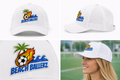 Beach Ballerz White trucker