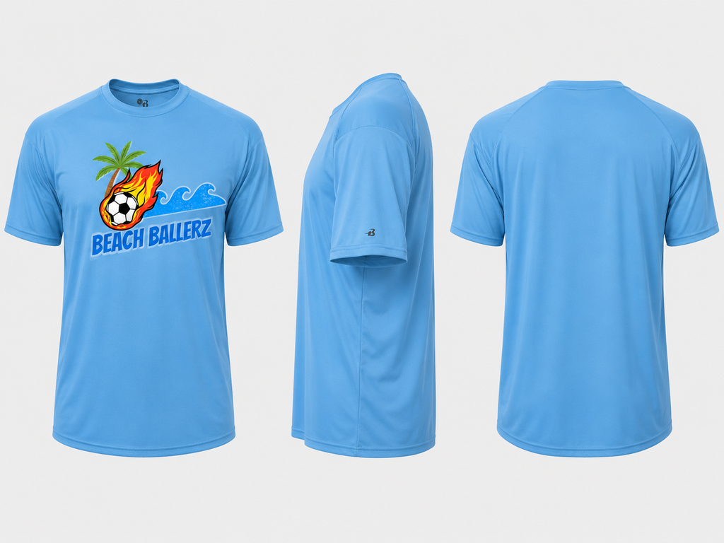 Beech Ballerz Men's Columbia Blue Tech T