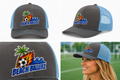 Beach Ballerz Charcoal and Columbia Blue