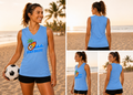 Beech Ballerz Columbia Blue Wide Sleeve Tank