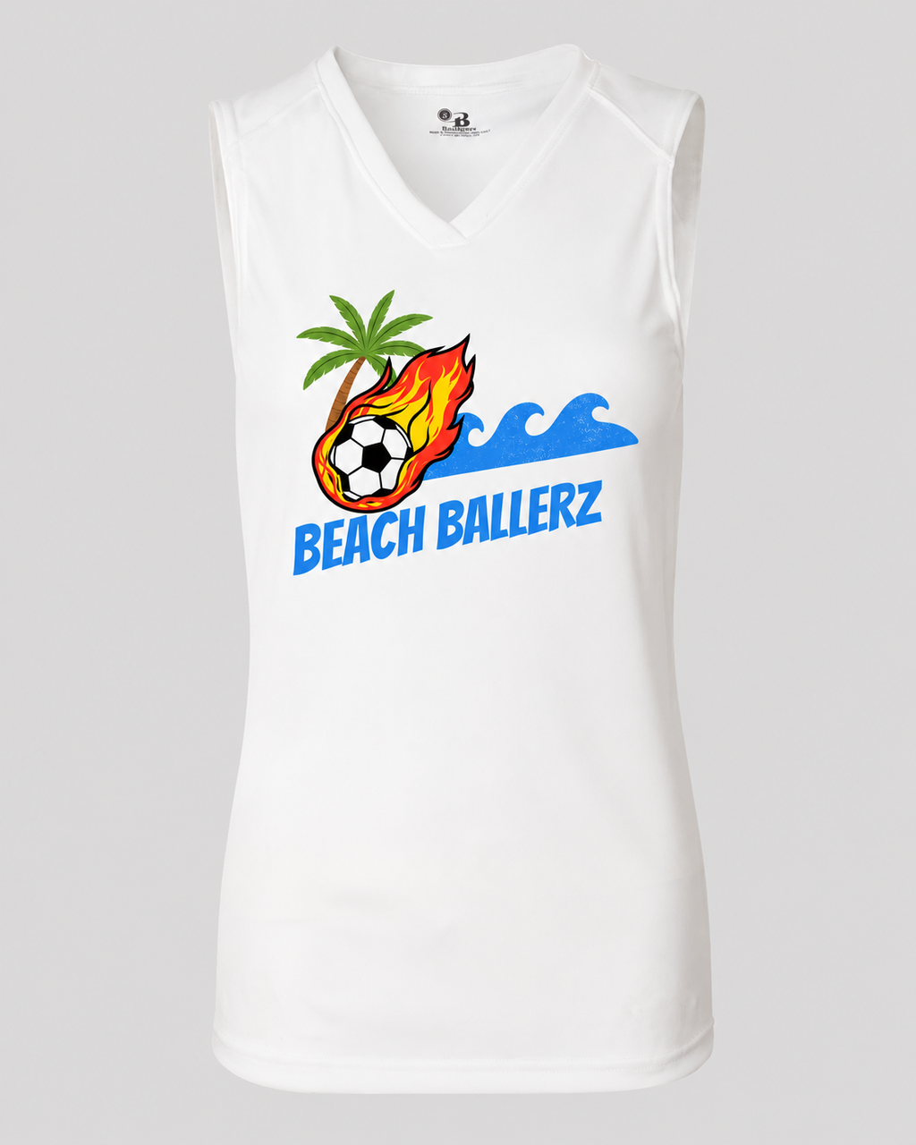 Beech Ballerz White Wide Sleeve Tank
