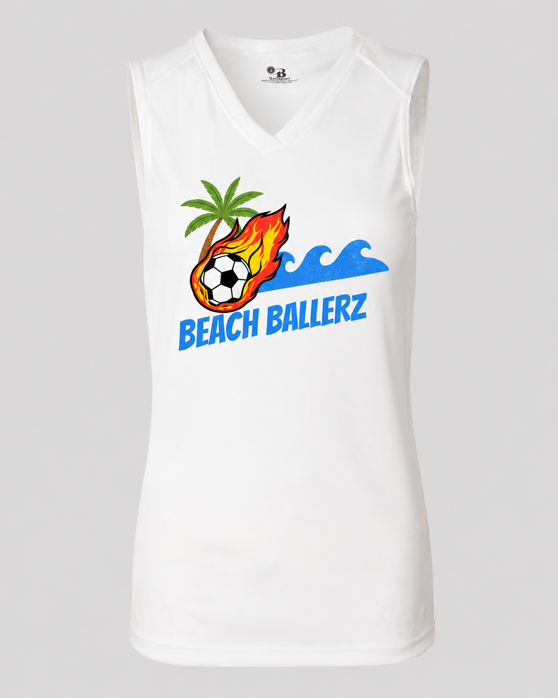 Beech Ballerz White Wide Sleeve Tank