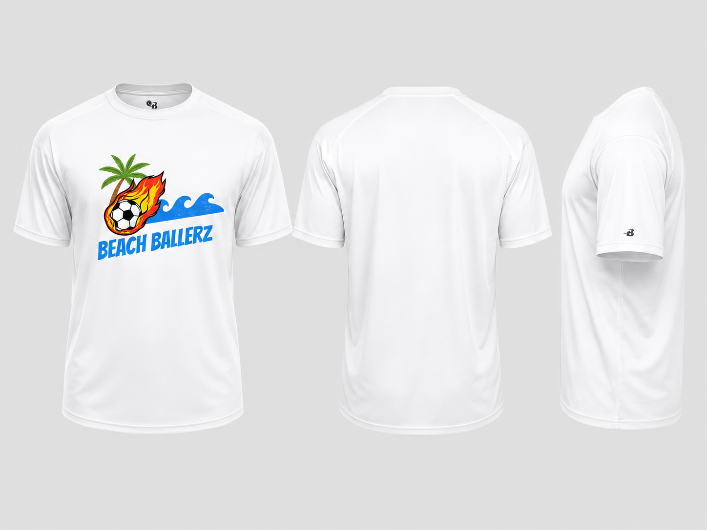 Beech Ballerz Men's White Tech T