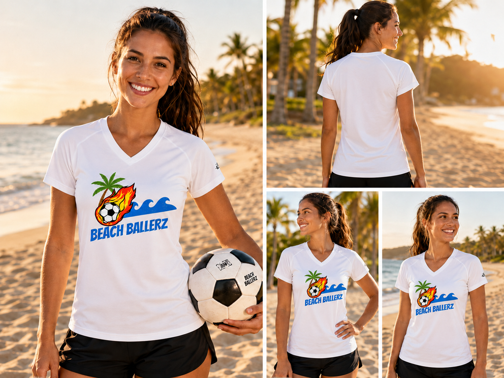 Beech Ballerz Women's White Tech T