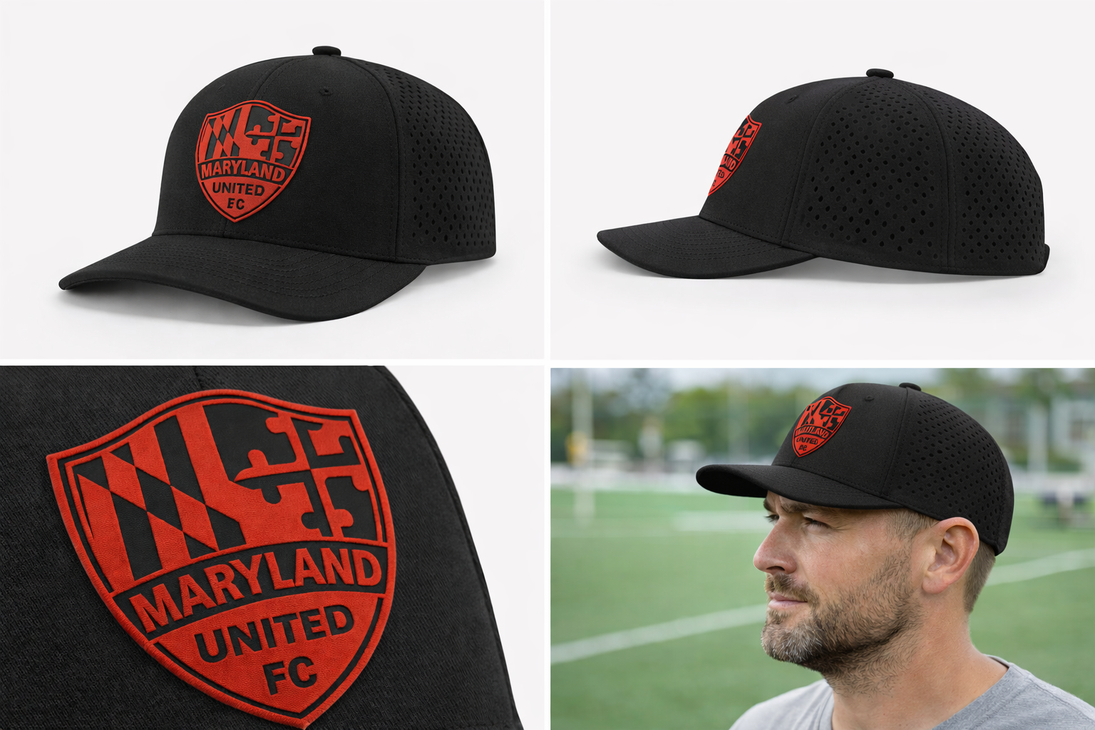 Maryland United Red leather with Premium Black hat
