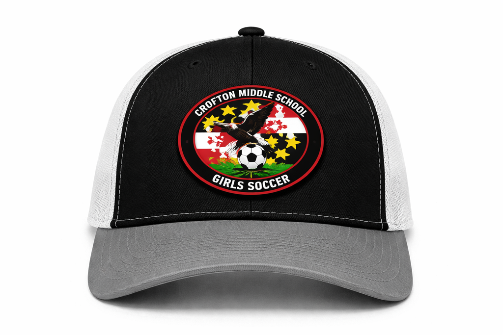 Heather Grey and Black Trucker