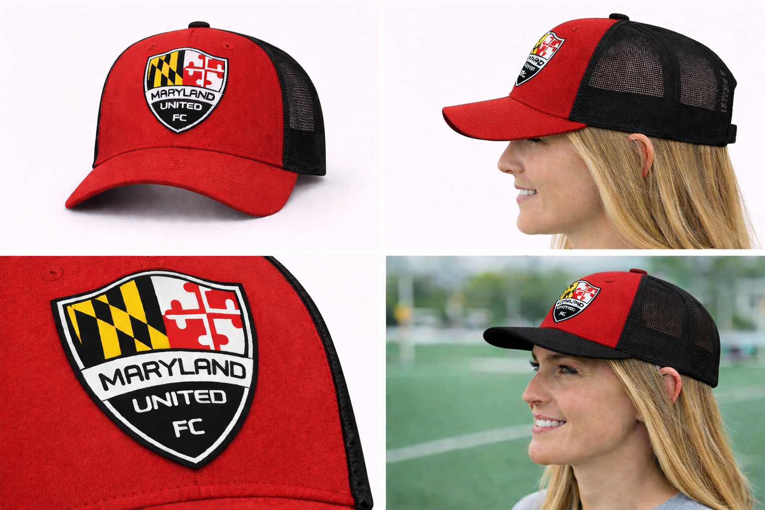 Maryland United leather with Red and Black Hat