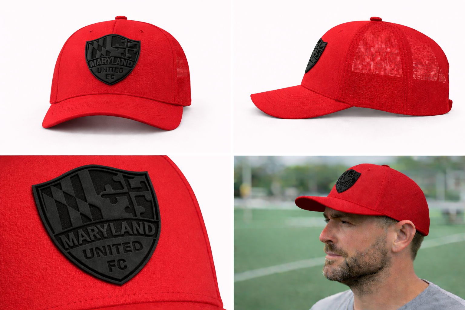 Maryland United Black leather with Red hat