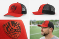 Maryland United Red Leather on Red and Black Hat