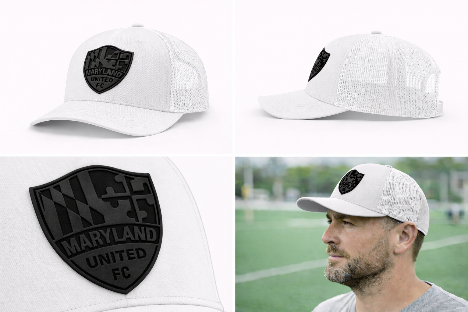 Maryland United Black leather with White hat