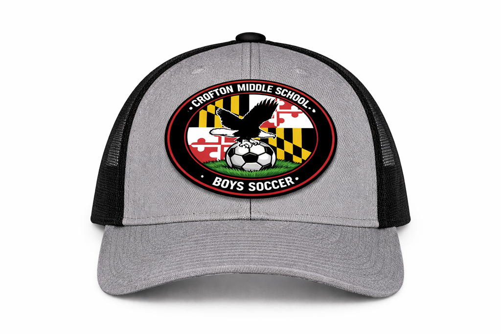 Heather Grey and Black Trucker